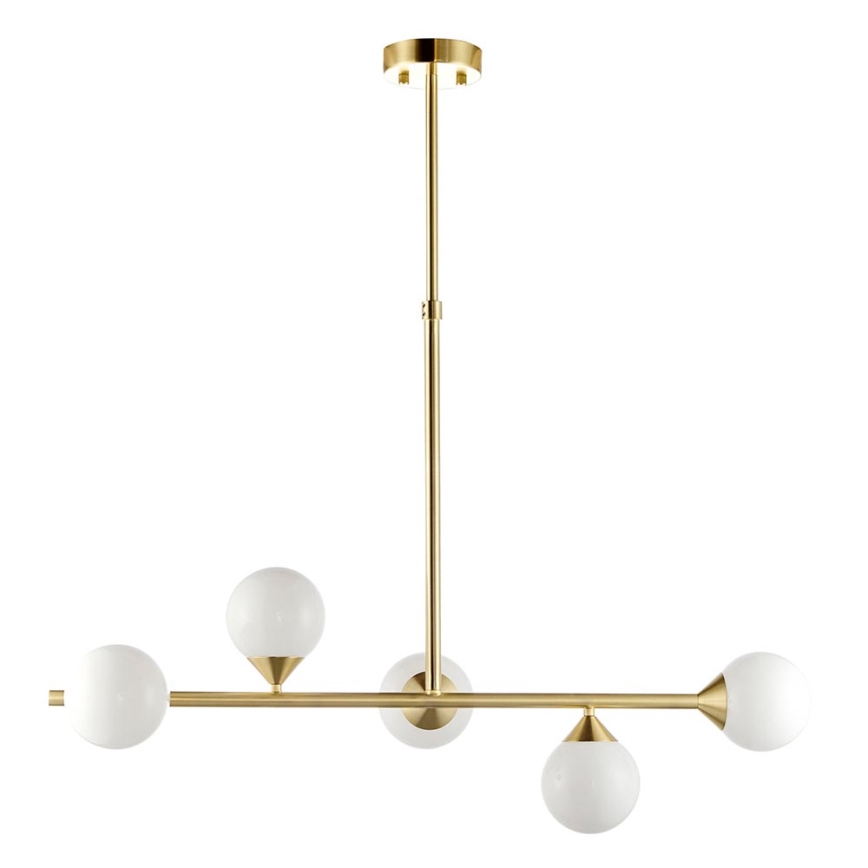 Endon 101347 - Deckenleuchte mit Stange OTIS 5xG9/3W/230V, goldfarben