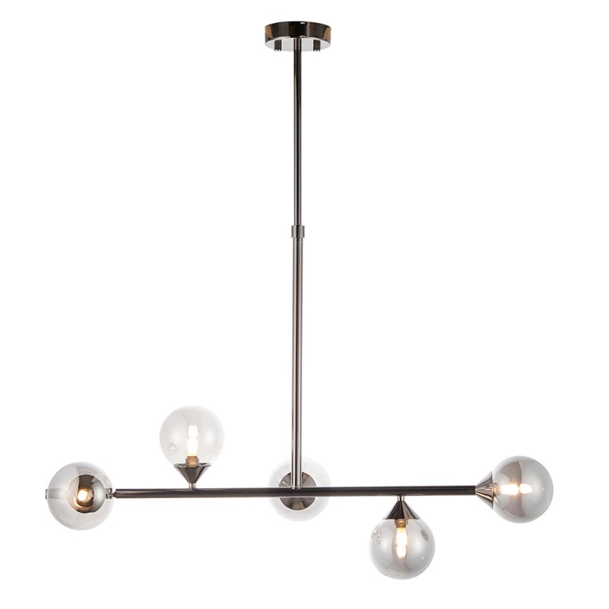 Endon 101348 - Suspension sur tige OTIS 5xG9/3W/230V chrome noir/noir fumé