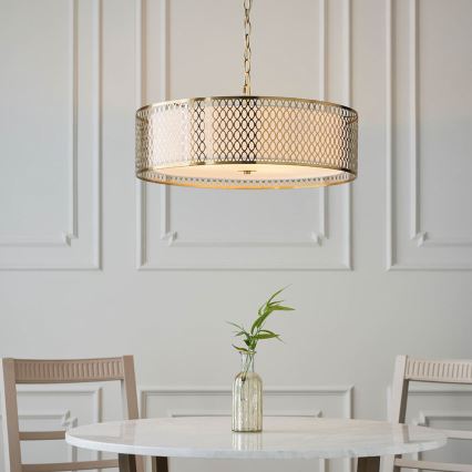 Endon 101569 - Lampadario a catena CORDERO 3xE27/10W/230V dorato