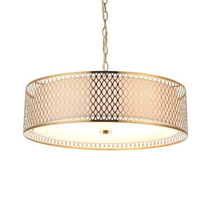 Endon 101569 - Lampadario a catena CORDERO 3xE27/10W/230V dorato