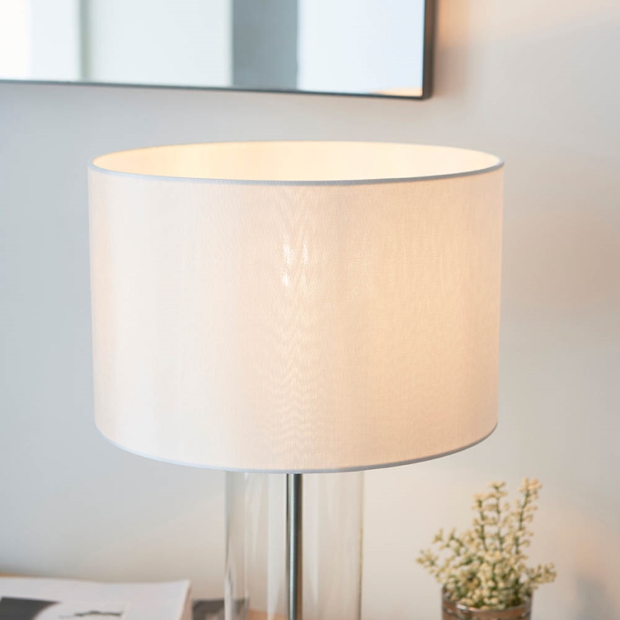Endon 102674 - Lampe de table dimmable LESSINA 1xE27/10W/230V chrome brillant/blanc