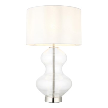 Endon 102676 - Dimmbare Tischlampe KELDA 1xE27/10W/230V weiß/mattchrom