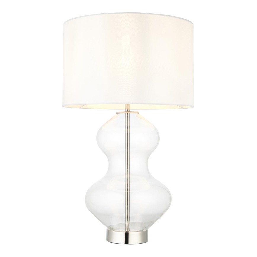 Endon 102676 - Dimmbare Tischlampe KELDA 1xE27/10W/230V weiß/mattchrom