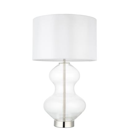 Endon 102676 - Dimmbare Tischlampe KELDA 1xE27/10W/230V weiß/mattchrom