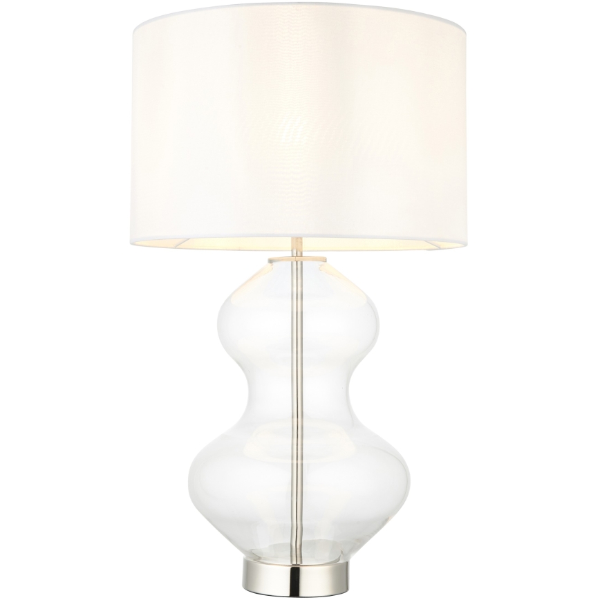 Endon 102676 - Lampe de table dimmable KELDA 1xE27/10W/230V blanc/chrome mat