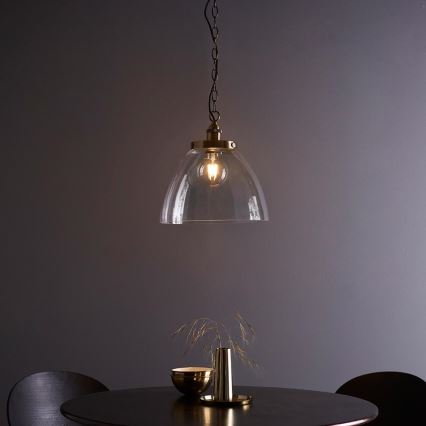 Endon 102926 - Hängeleuchte an Kette HANSEN 1xE27/10W/230V Messing