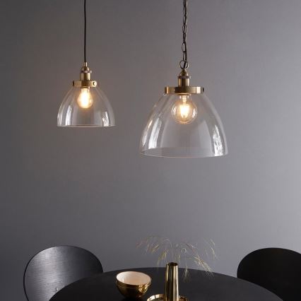 Endon 102926 - Lampadario a sospensione con catena HANSEN 1xE27/10W/230V ottone