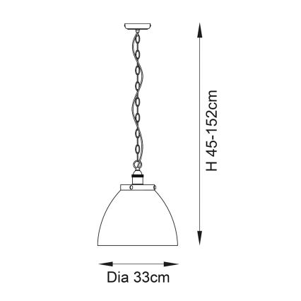 Endon 102926 - Lampadario a sospensione con catena HANSEN 1xE27/10W/230V ottone