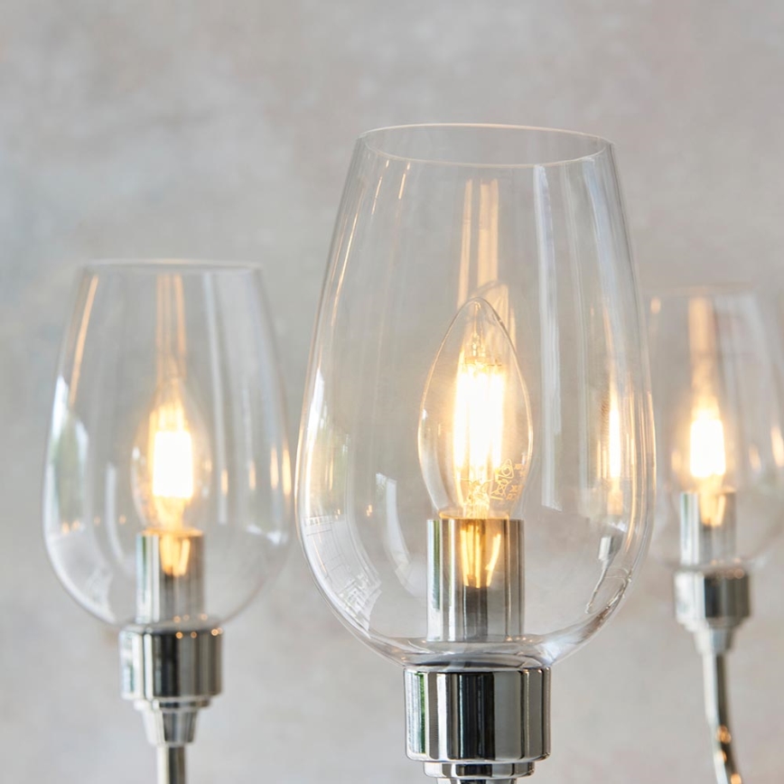Endon 103315 - Kronleuchter mit Kette 6xE14/6W/230V glänzender Chrom