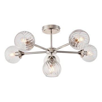 Endon 104050 - Deckenleuchte an Stange ALLEGRA 6xE14/7W/230V glänzendes Chrom/klar