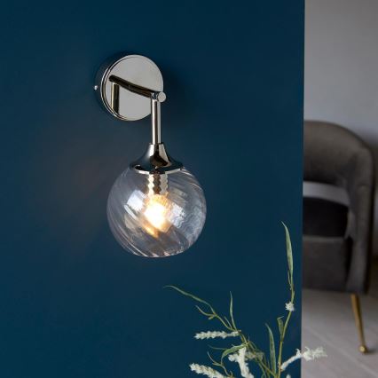 Endon 104052 - Wandleuchte ALLEGRA 1xE14/7W/230V, glänzender Chrom