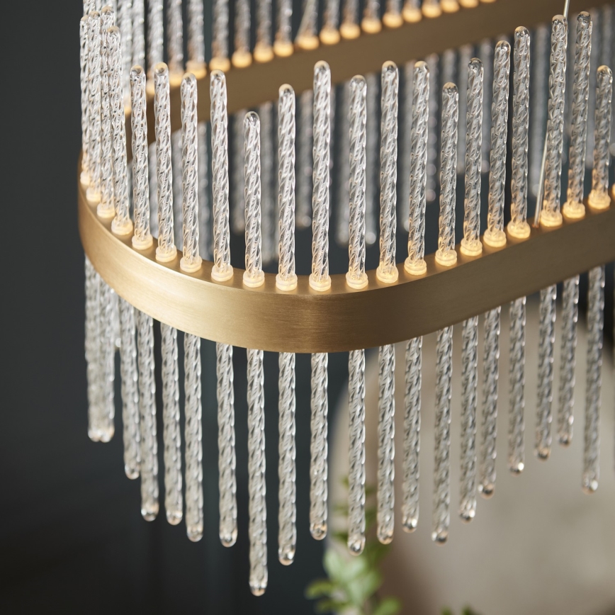 Endon 104082 - LED-dimmbare Seilpendelleuchte ADRIEL LED/47W/230V 3000K gold/klar