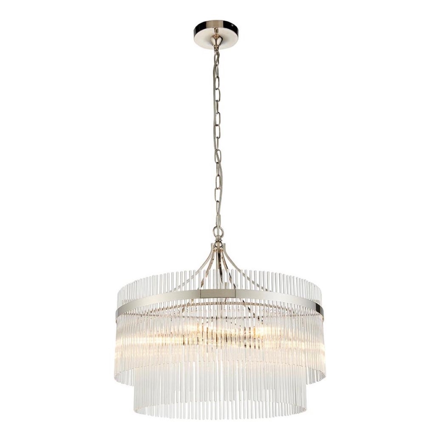 Endon 104112 - Kronleuchter an Kette MARIETTA 5xE14/7W/230V glänzender Chrom/klar