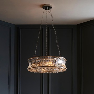 Endon 104528 - Kronleuchter mit Kette 6xE14/6W/230V glänzender Chrom