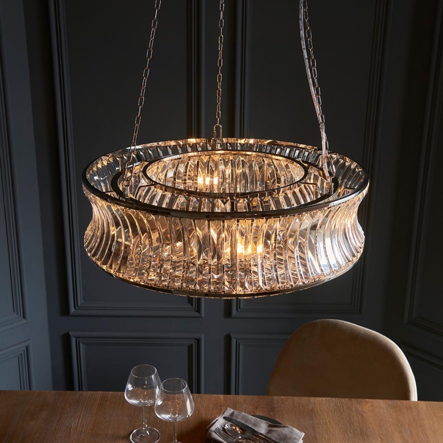 Endon 104528 - Lampadario con catena 6xE14/6W/230V cromo lucido