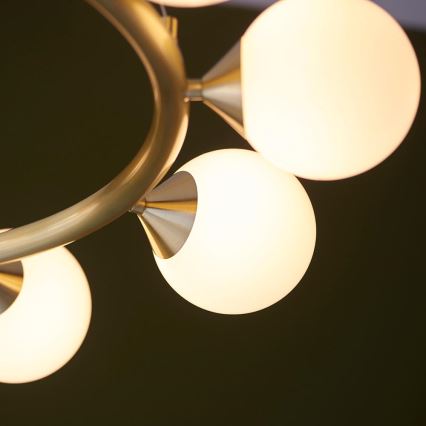 Endon 106008 - Lampadario sospeso con cavo OTIS 10xG9/3W/230V dorato