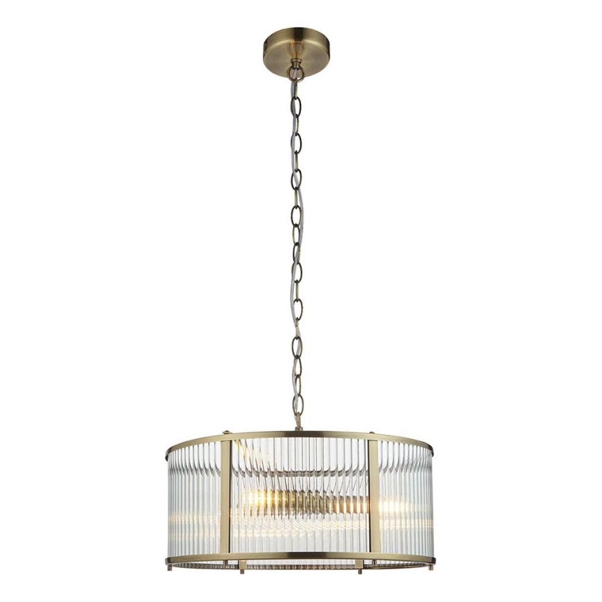 Endon 106282 - Lampadario a catena RIDGETON 3xE14/6W/230V ottone
