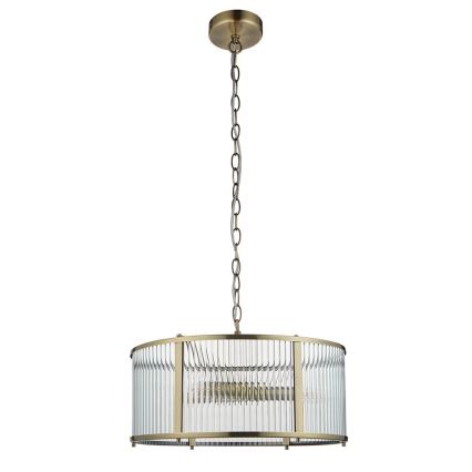 Endon 106282 - Lampadario a catena RIDGETON 3xE14/6W/230V ottone