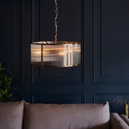 Endon 106282 - Lustre sur chaîne RIDGETON 3xE14/6W/230V laiton