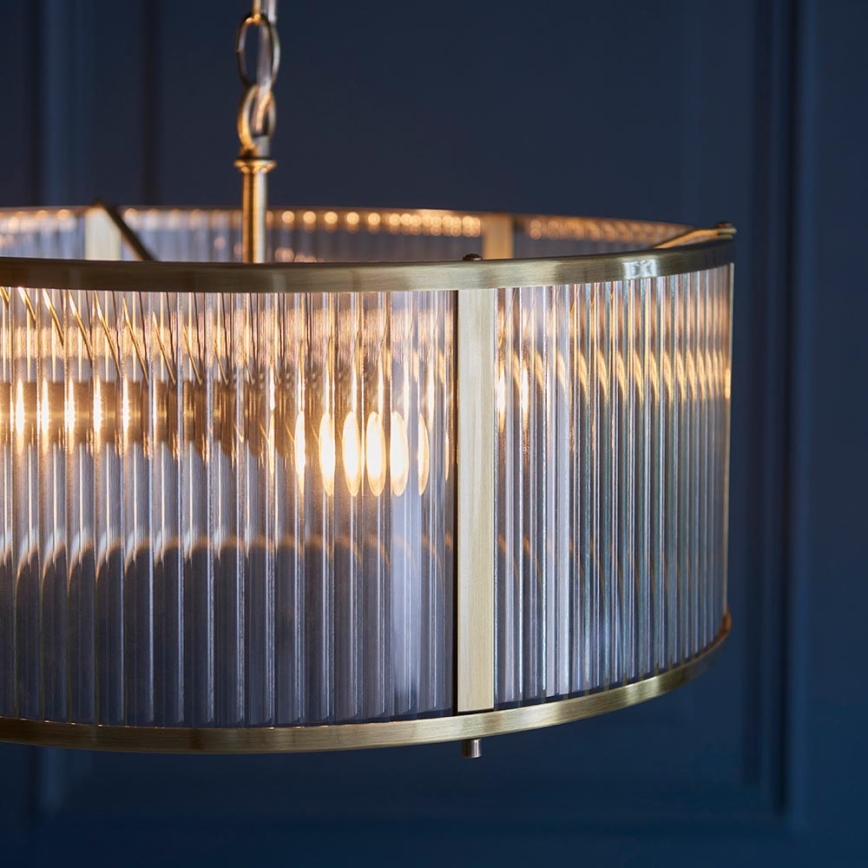 Endon 106282 - Lustre sur chaîne RIDGETON 3xE14/6W/230V laiton