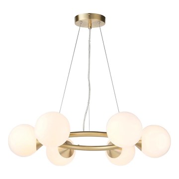 Endon 106390 - Lampadario sospeso su cavo OTIS 6xG9/3W/230V dorato