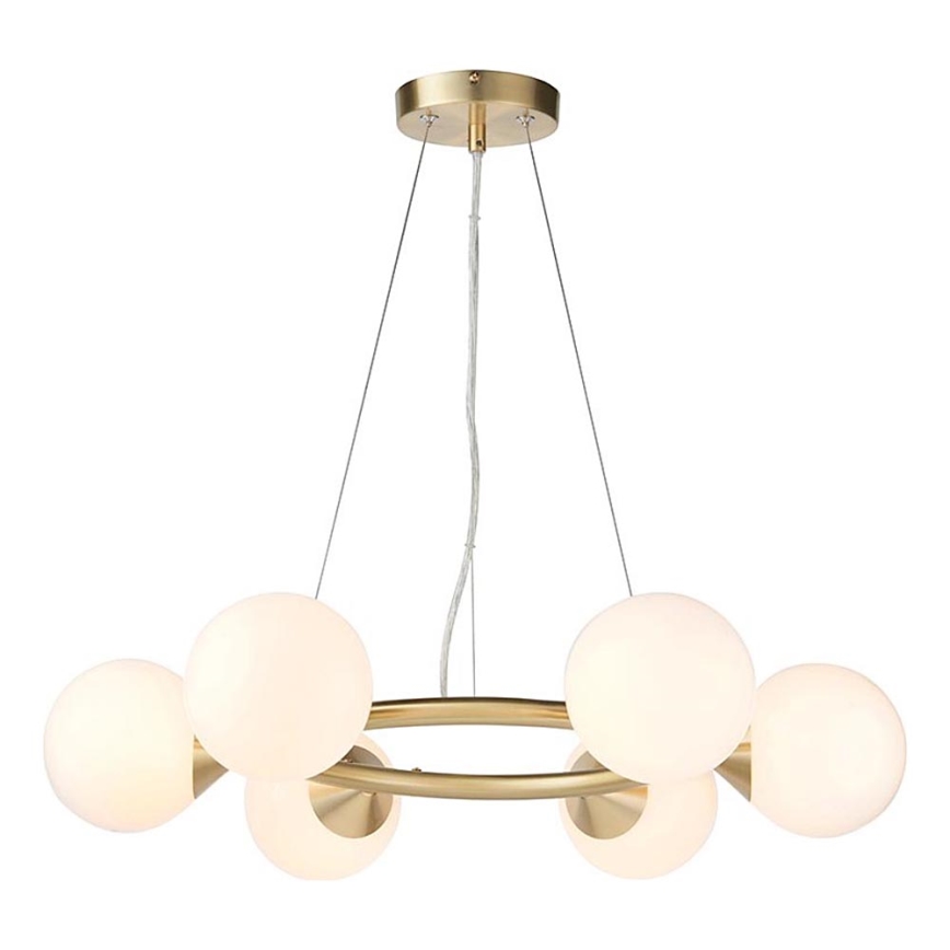 Endon 106390 - Lampadario sospeso su cavo OTIS 6xG9/3W/230V dorato