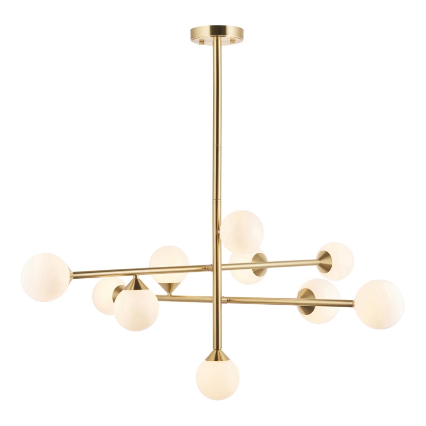 Endon 106754 - Pendelleuchte OTIS an Stange 10xG9/5W/230V goldfarben
