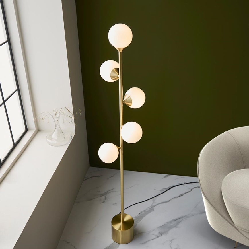 Endon 106756 - Stehleuchte OTIS 5xG9/3W/230V gold/weiß