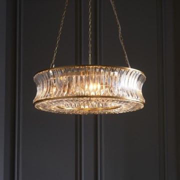 Endon 106811 - Kronleuchter mit Kette 6xE14/6W/230V, goldfarben