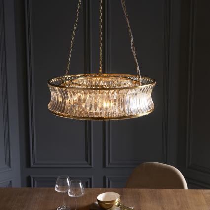 Endon 106811 - Kronleuchter mit Kette 6xE14/6W/230V, goldfarben