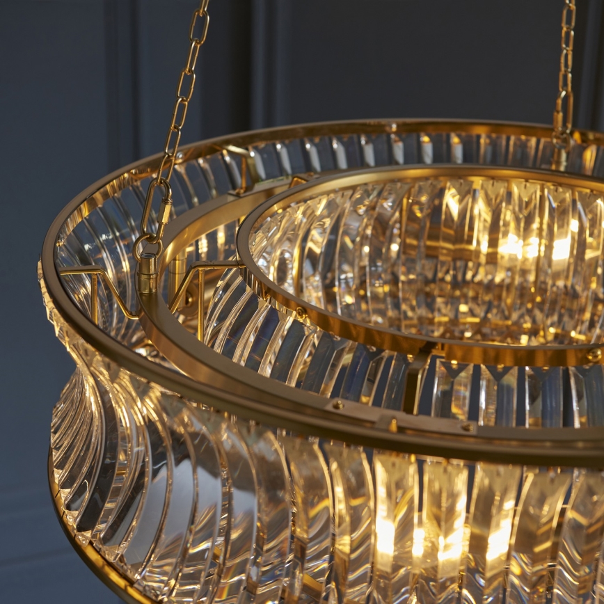 Endon 106811 - Kronleuchter mit Kette 6xE14/6W/230V, goldfarben