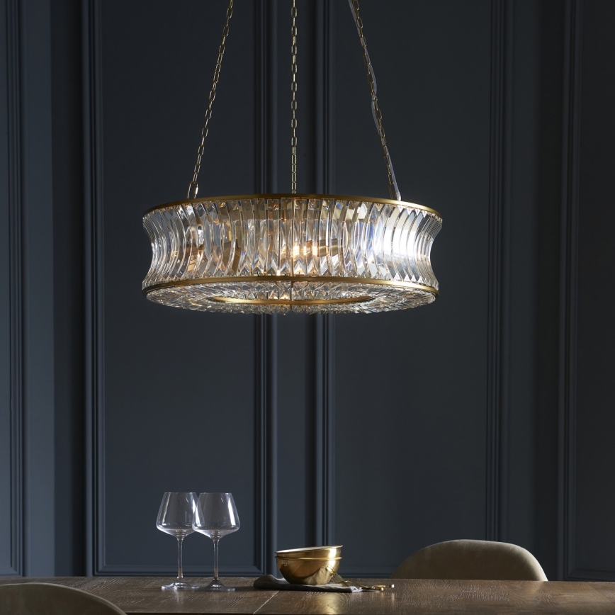 Endon 106811 - Lampadario a catena 6xE14/6W/230V, finitura oro