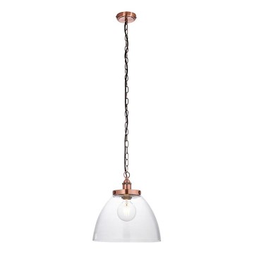 Endon 106895 - Lampadario a catena HANSEN 1xE27/10W/230V in rame