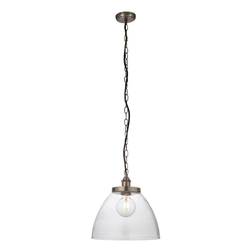 Endon 106896 - Lampadario a catena HANSEN 1xE27/10W/230V cromo opaco