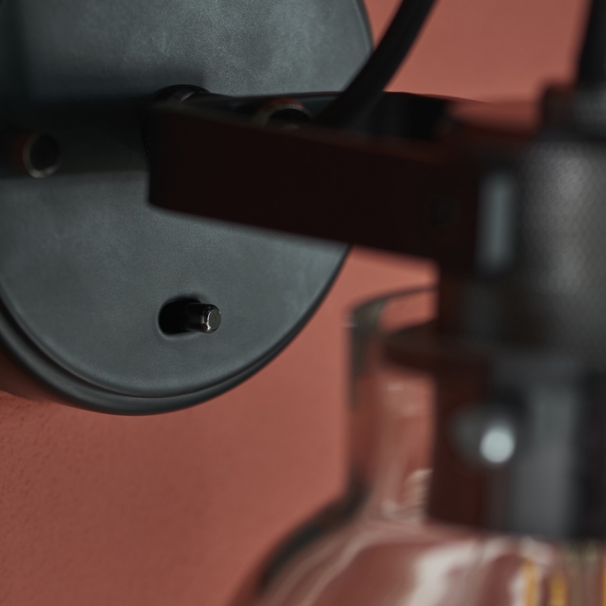 Endon 107011 - Applique murale spot URBAN 1xE27/10W/230V noir/noir fumé