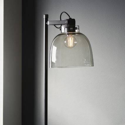 Endon 107013 - Lampada con piedistallo URBAN 1xE27/10W/230V nero/fumé