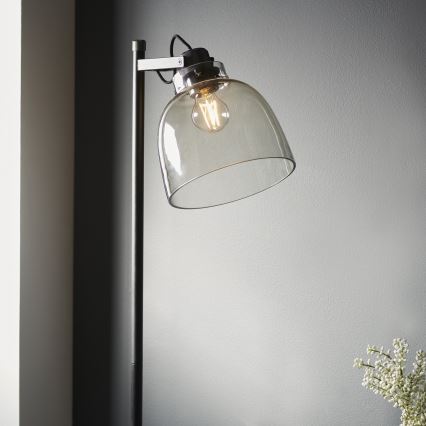 Endon 107013 - Lampada con piedistallo URBAN 1xE27/10W/230V nero/fumé