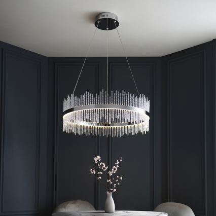 Endon 107108 - Suspension LED sur câble, 56W, 230V, 3000K, finition chromée brillante