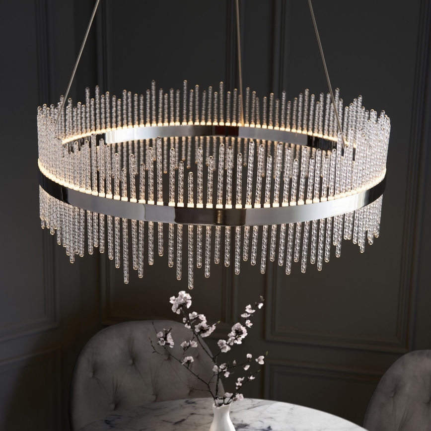Endon 107108 - Suspension LED sur câble, 56W, 230V, 3000K, finition chromée brillante
