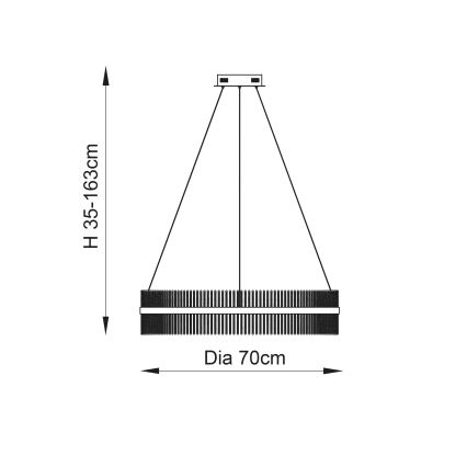Endon 107108 - Suspension LED sur câble, 56W, 230V, 3000K, finition chromée brillante