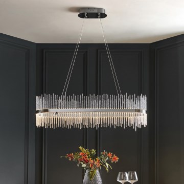 Endon 107109 - Lampadario LED a sospensione con cavo, 47W, 230V, 3000K, cromo lucido