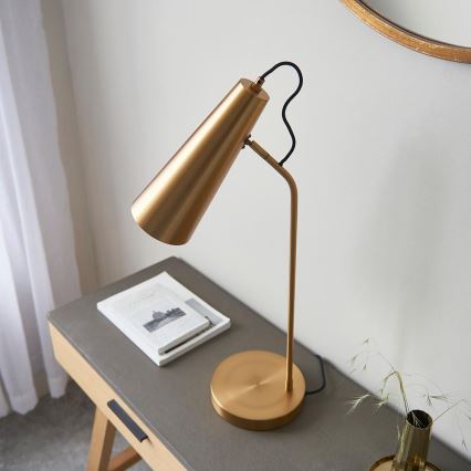 Endon 107527 - Lampada da tavolo KARNA 1xE27/10W/230V in ottone