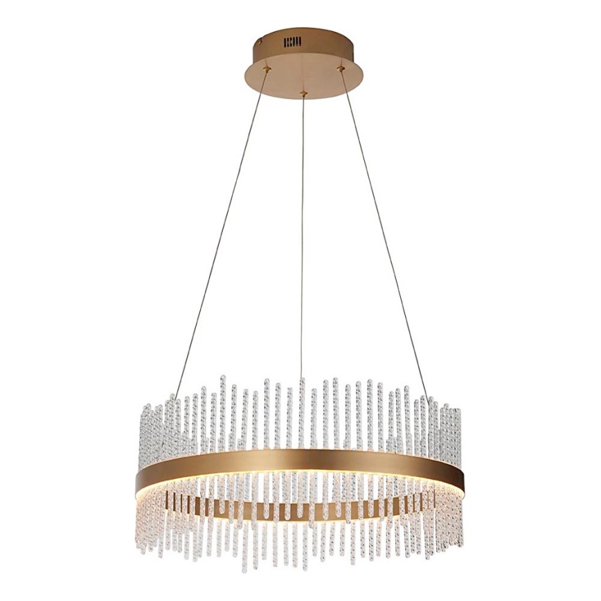 Endon 107671 - Dimmbarer LED-Kronleuchter ADRIEL LED/41W/230V 3000K d 51 cm golden/klar