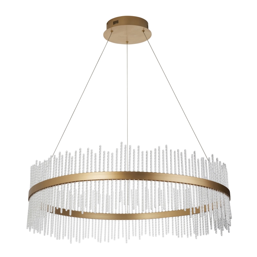 Endon 107672 - Lampadario LED dimmerabile a sospensione con cavo ADRIEL LED/83W/230V 3000K Ø 89 cm oro/trasparente