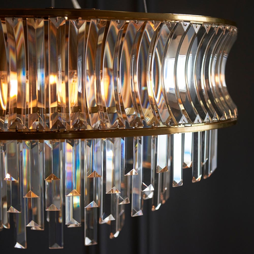 Endon 107785 - Hängeleuchte mit Kabelaufhängung, 9xE14/6W/230V, goldfarben