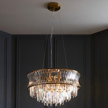 Endon 107785 - Lampadario sospeso a cavo 9x E14/6W/230V, ottone