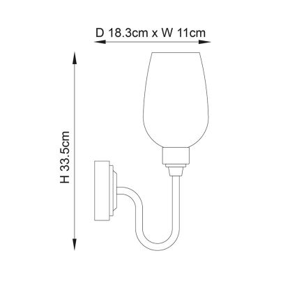 Endon 107792 - Applique STOURTON 1xE14/6W/230V ottone