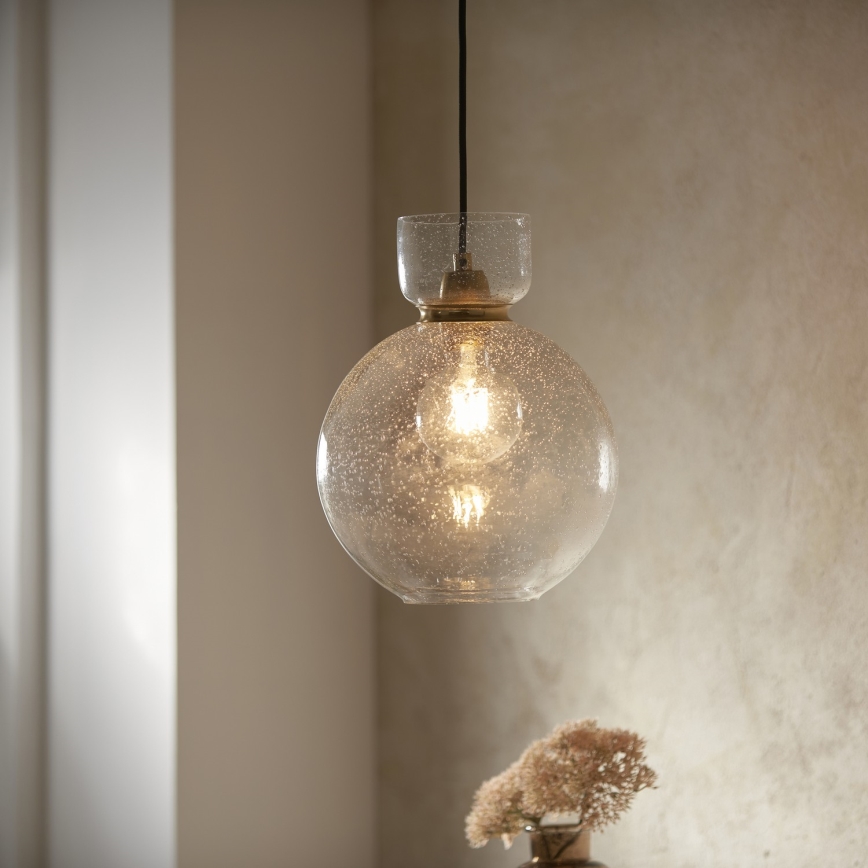 Endon 107948 - Suspension sur câble 1xE27/10W/230V doré/gris fumé