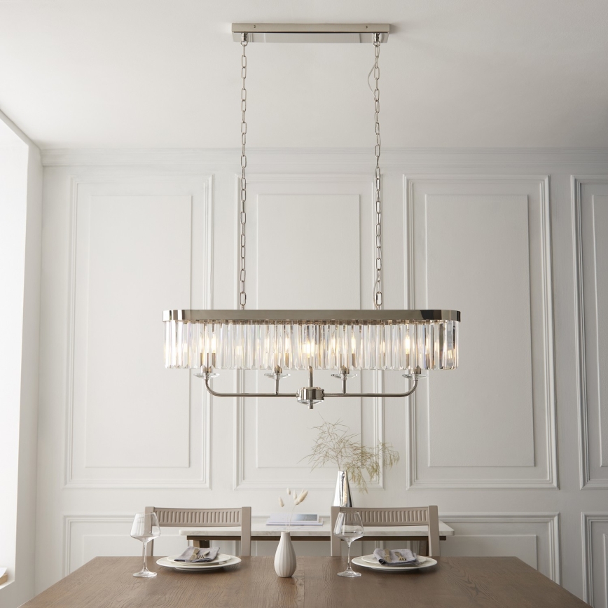 Endon 109058 - Kronleuchter an Kette 4xE14/6W/230V glänzender Chrom