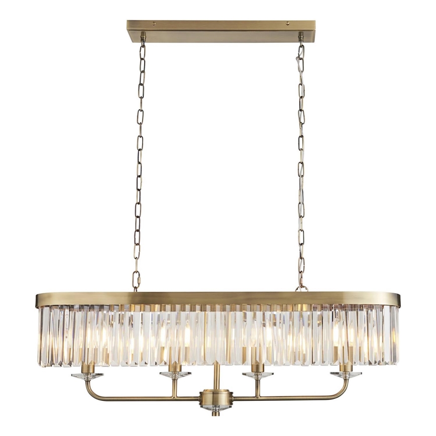 Endon 110539 - Lustre CHESTERFIELD suspendu sur chaîne 4xE14/6W/230V, laiton